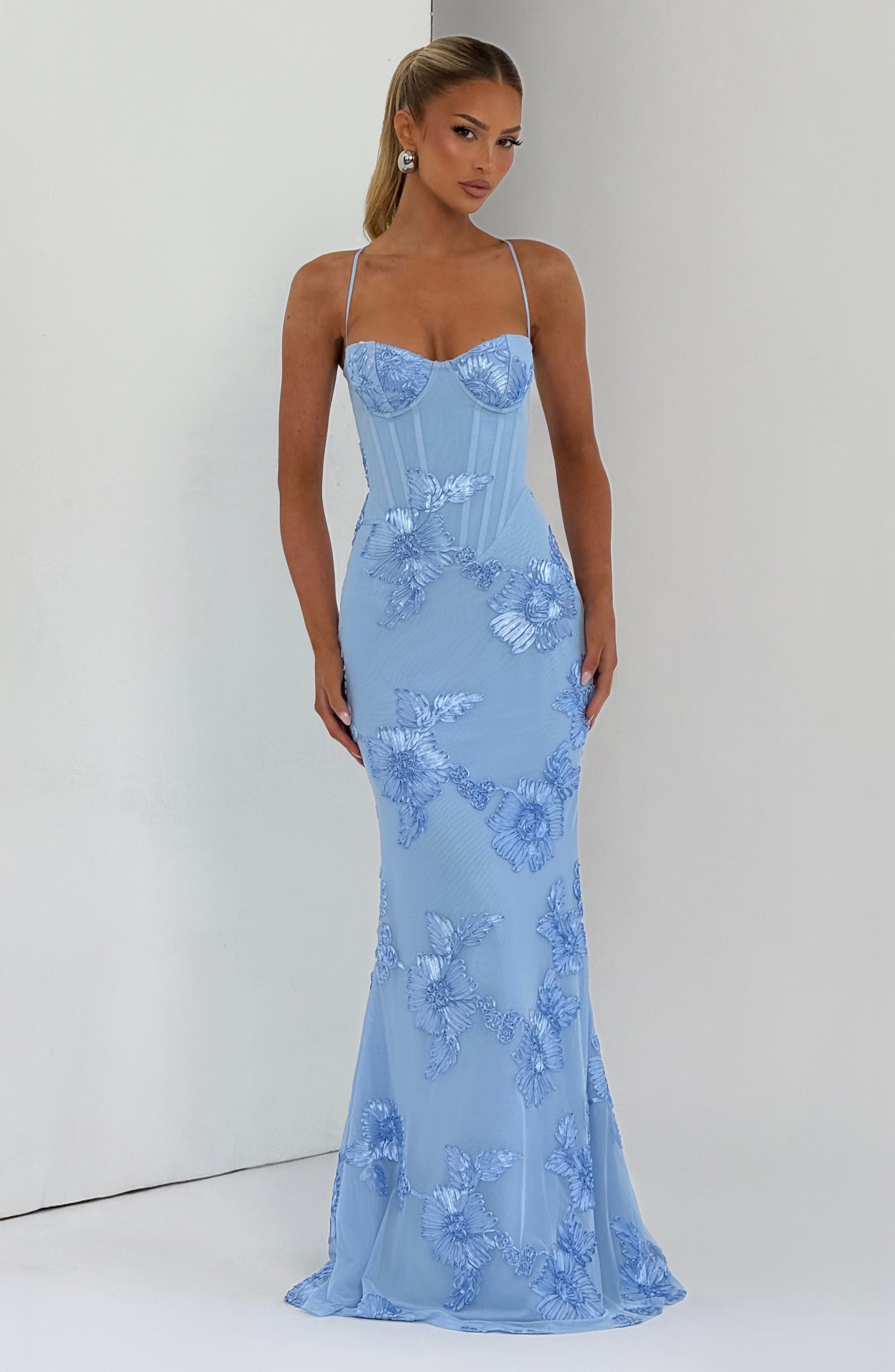 Vestido Longo Nefertiti - Azul Glacial