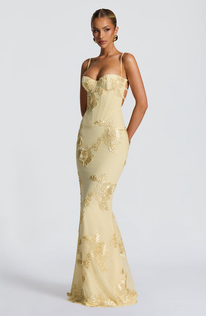 Vestido Longo Nefertiti - Limão