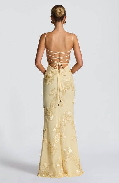 Vestido Longo Nefertiti - Limão
