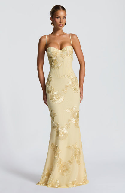 Vestido Longo Nefertiti - Limão