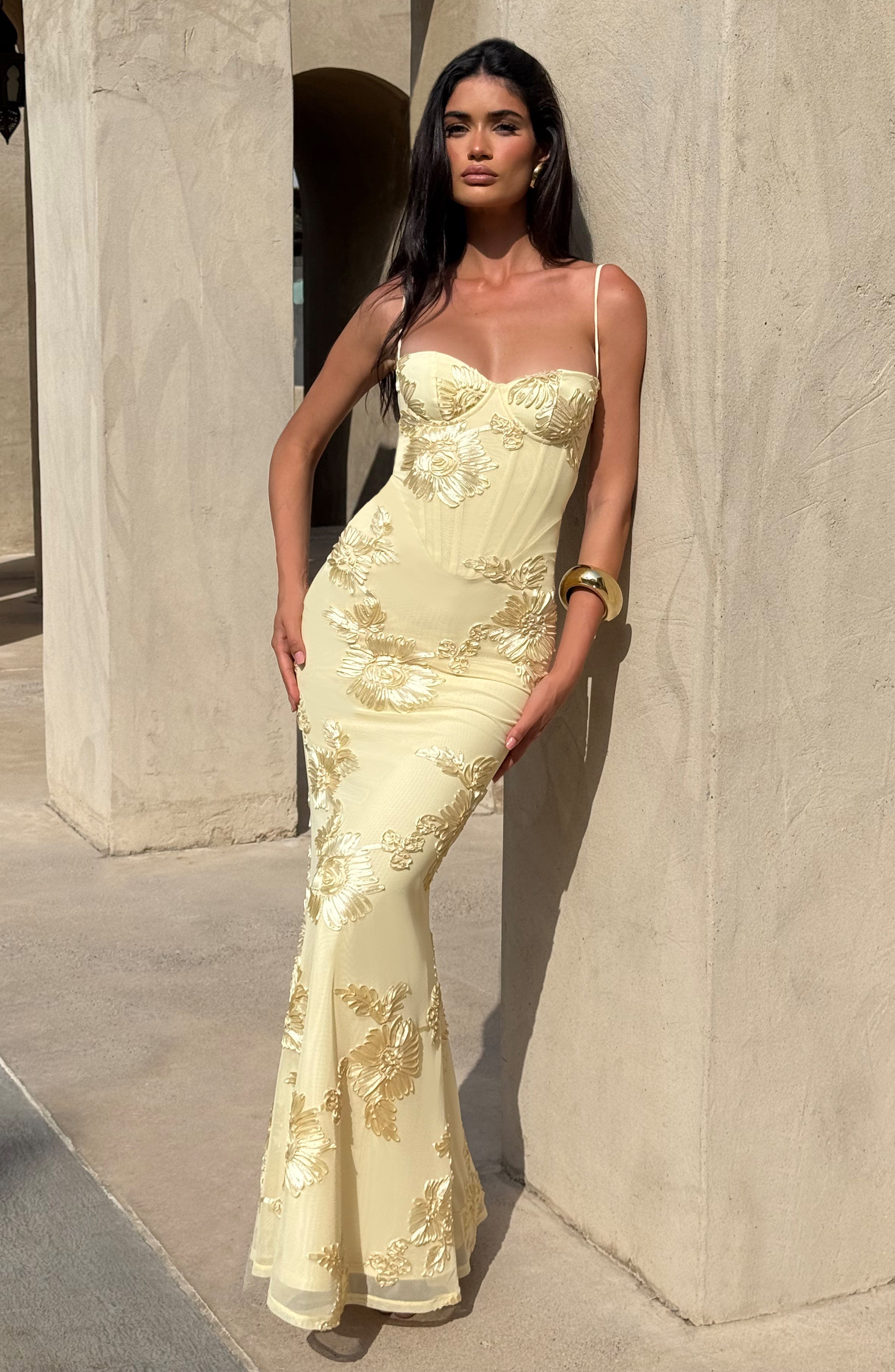 Vestido Longo Nefertiti - Limão