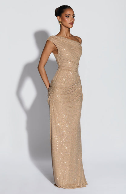 Vestido Longo Ottilie - Dourado