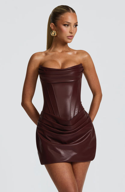 Vestido Curto Palmer - Bordô