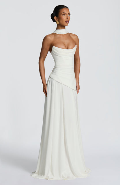 Vestido Longo Patricia - Marfim