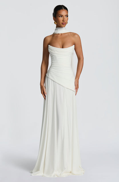 Vestido Longo Patricia - Marfim