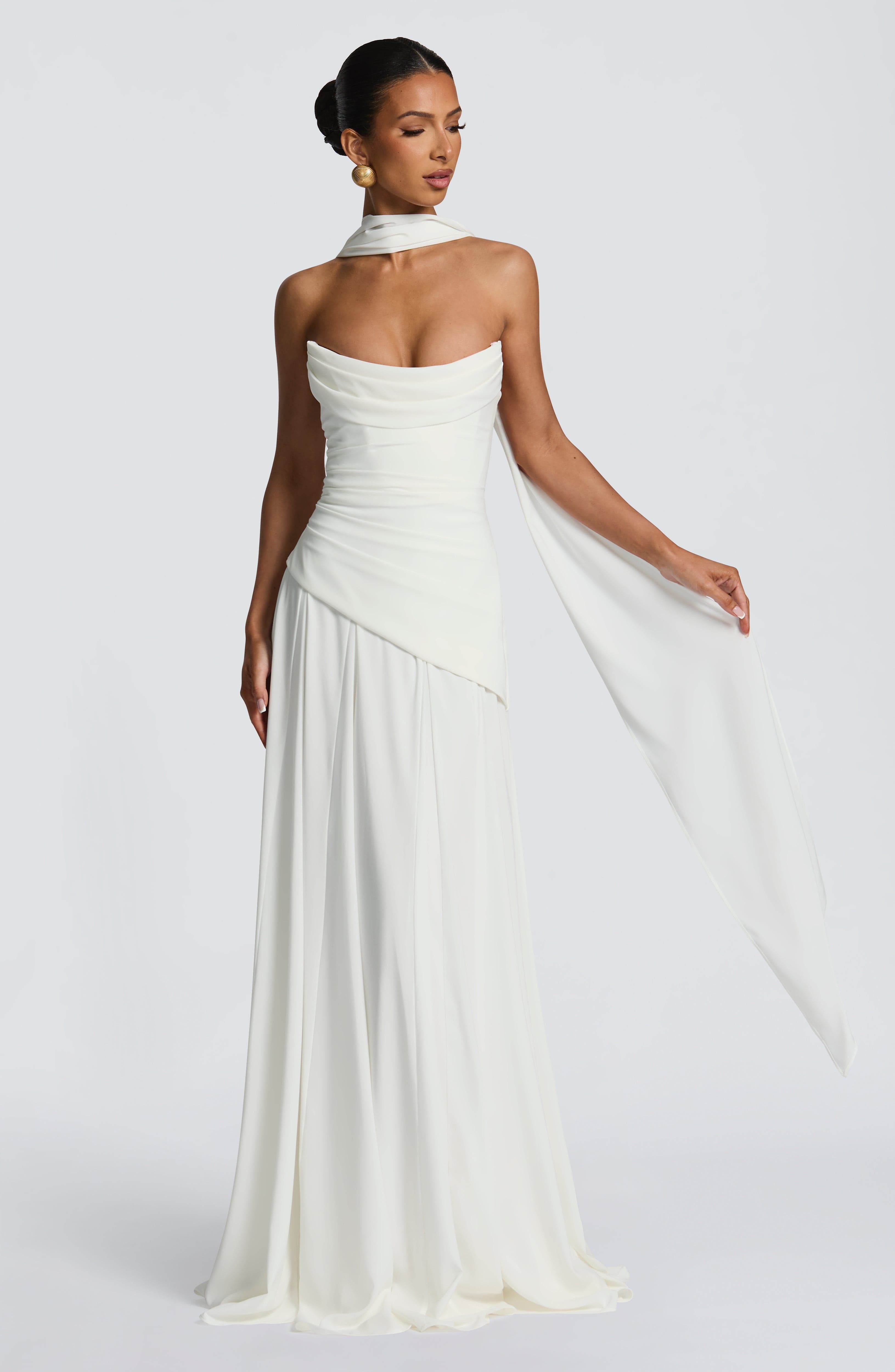 Vestido Longo Patricia - Marfim
