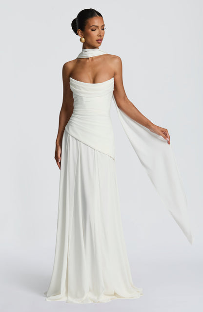 Vestido Longo Patricia - Marfim