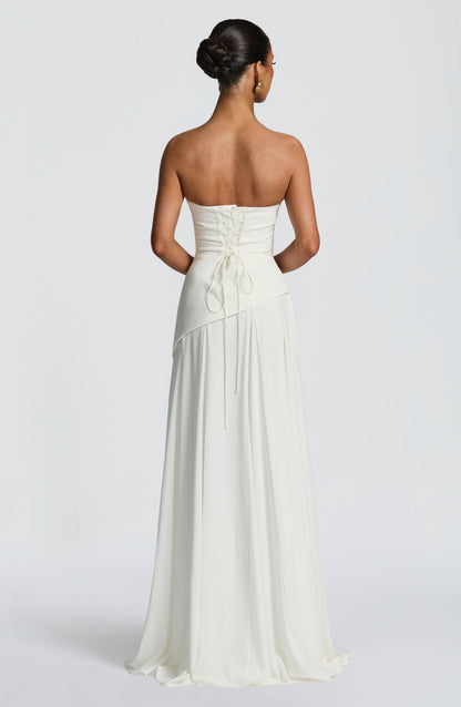 Vestido Longo Patricia - Marfim