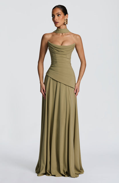 Vestido Longo Patricia - Sálvia