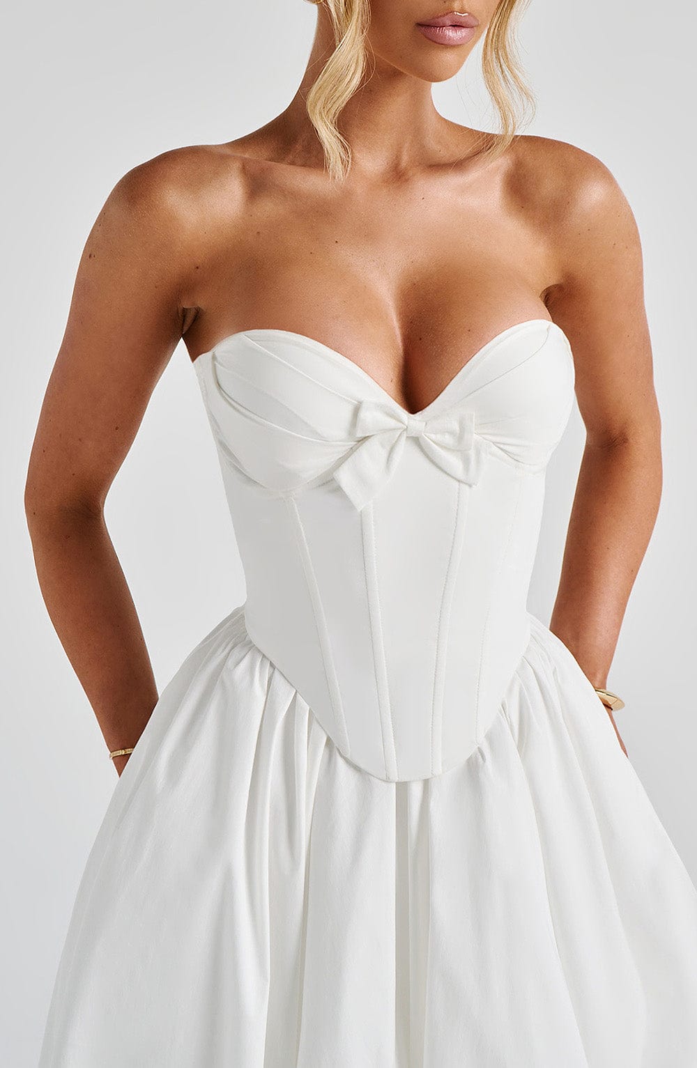 Vestido Midi Prim - Marfim