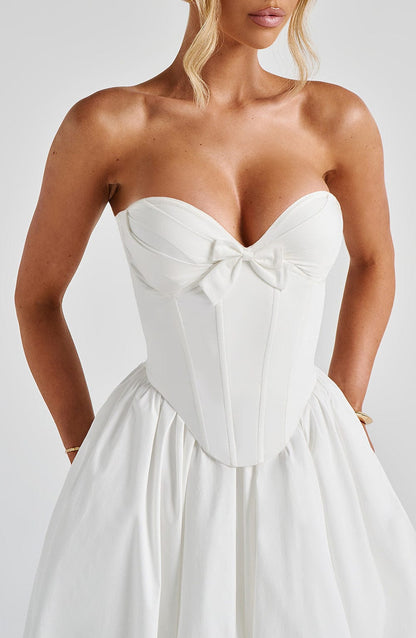 Vestido Midi Prim - Marfim