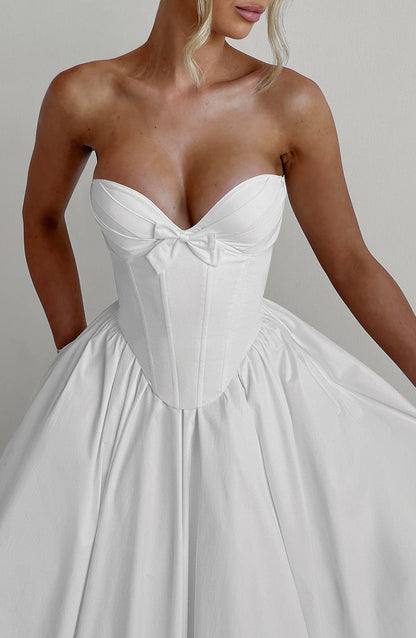 Vestido Midi Prim - Marfim