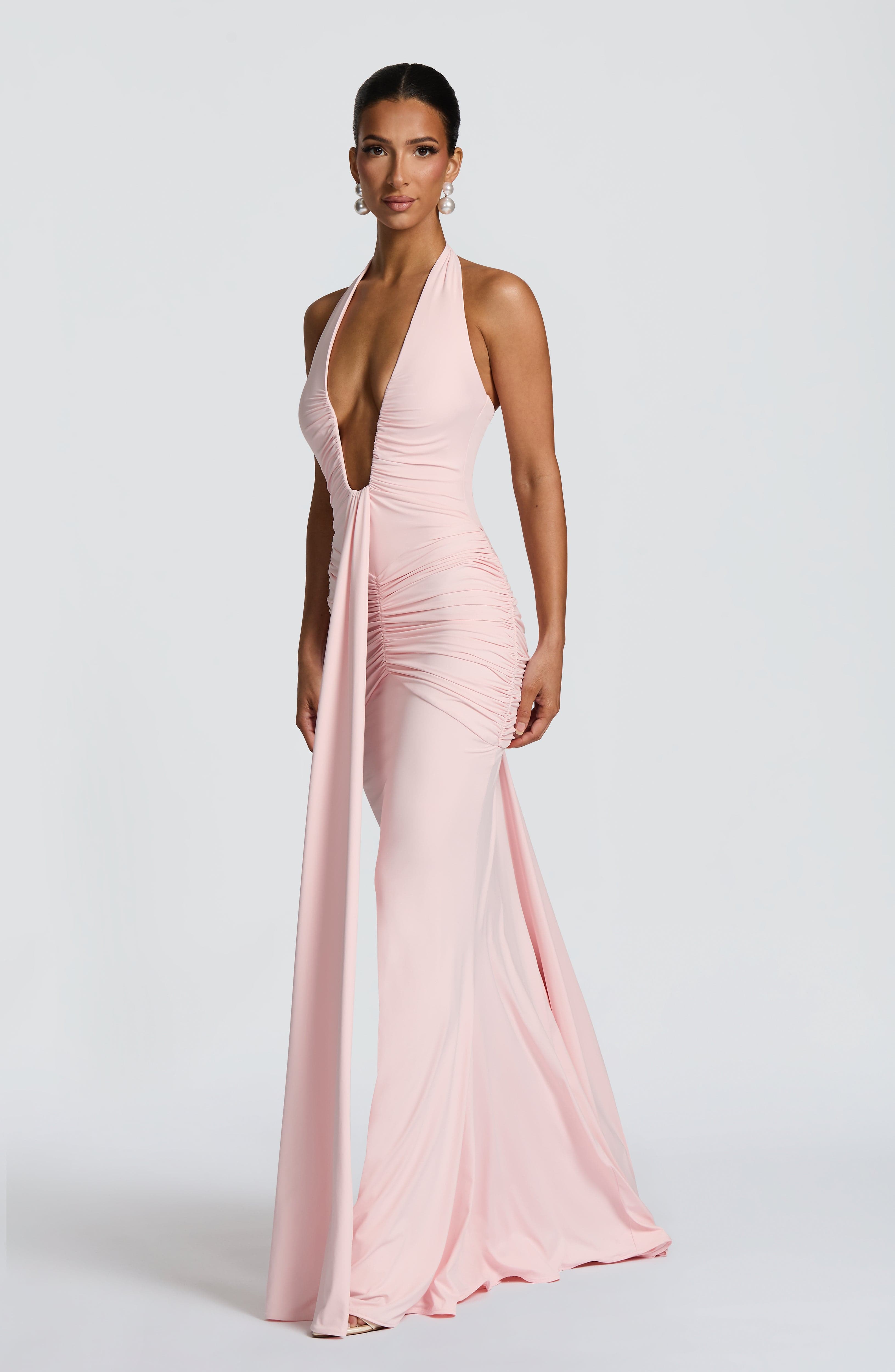 Vestido Longo Rosetta - Rosa Blush
