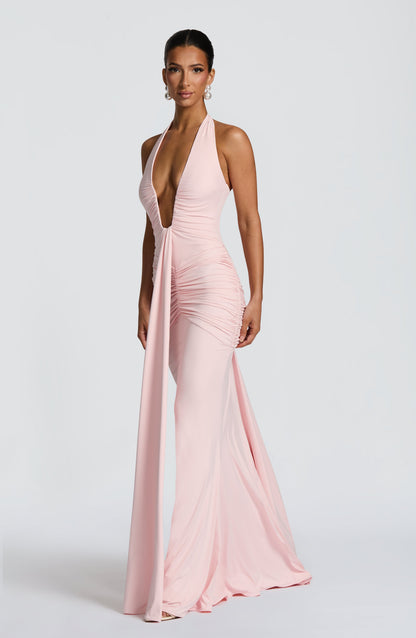 Vestido Longo Rosetta - Rosa Blush