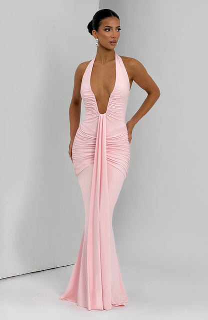 Vestido Longo Rosetta - Rosa Blush