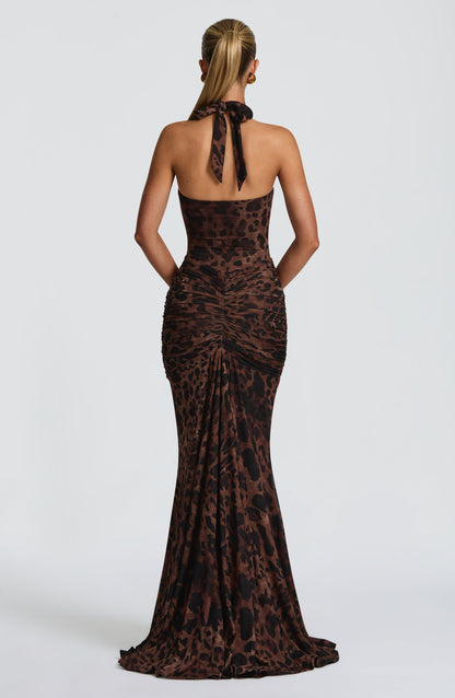 Vestido Longo Rosetta - Estampa Oncinha
