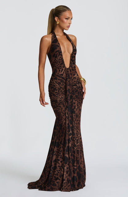 Vestido Longo Rosetta - Estampa Oncinha