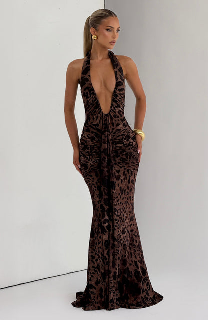 Vestido Longo Rosetta - Estampa Oncinha