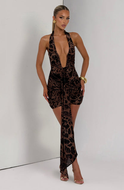 Vestido Curto Rosetta — Estampa de Onça