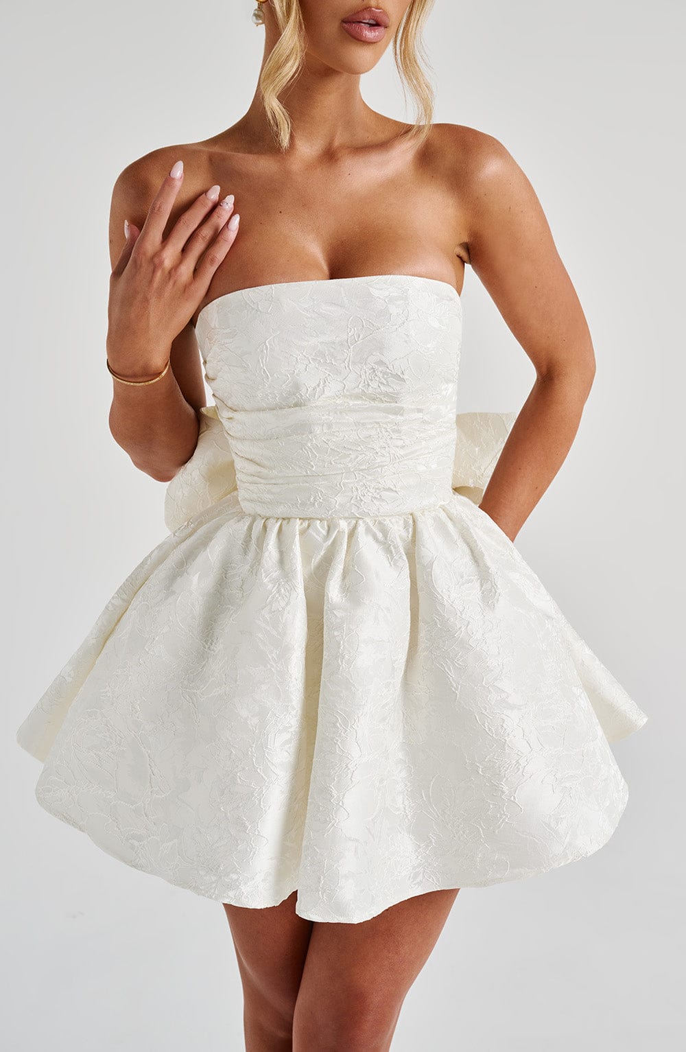Vestido curto Salome - Marfim