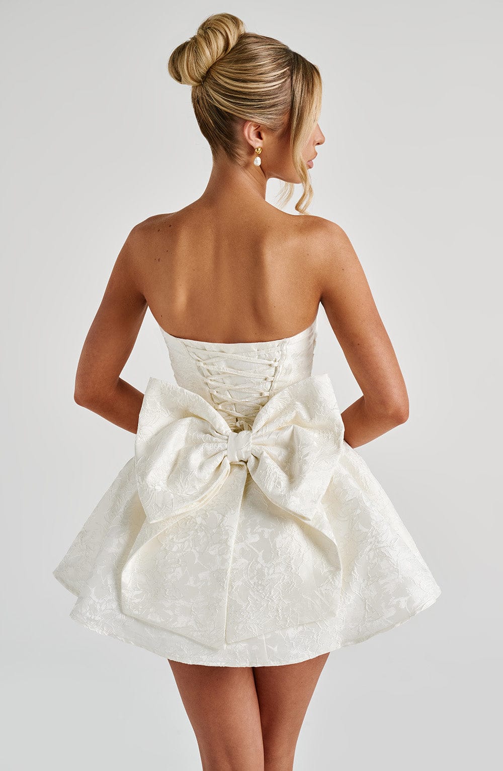 Vestido curto Salome - Marfim