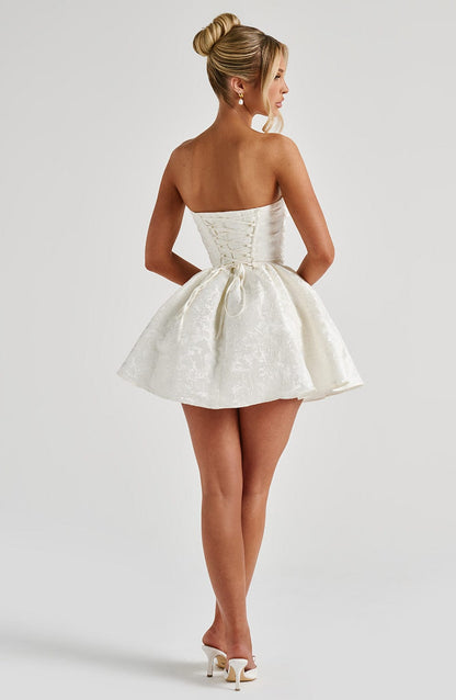 Vestido curto Salome - Marfim