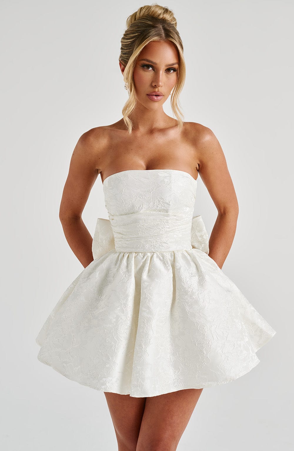 Vestido curto Salome - Marfim