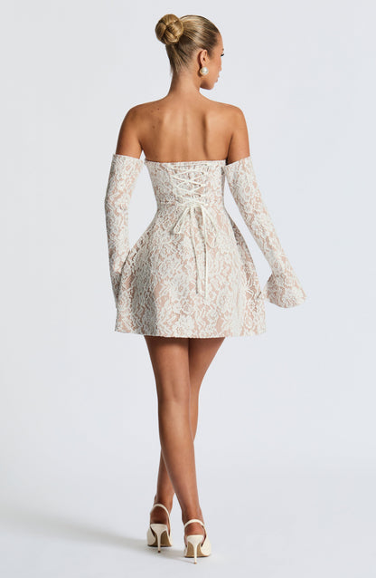 Vestido Curto Salone - Marfim