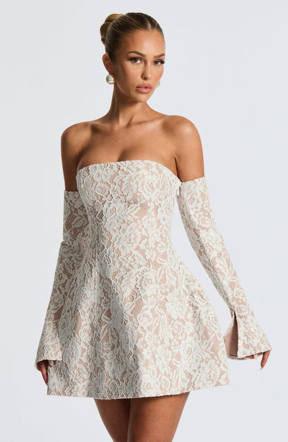 Vestido Curto Salone - Marfim
