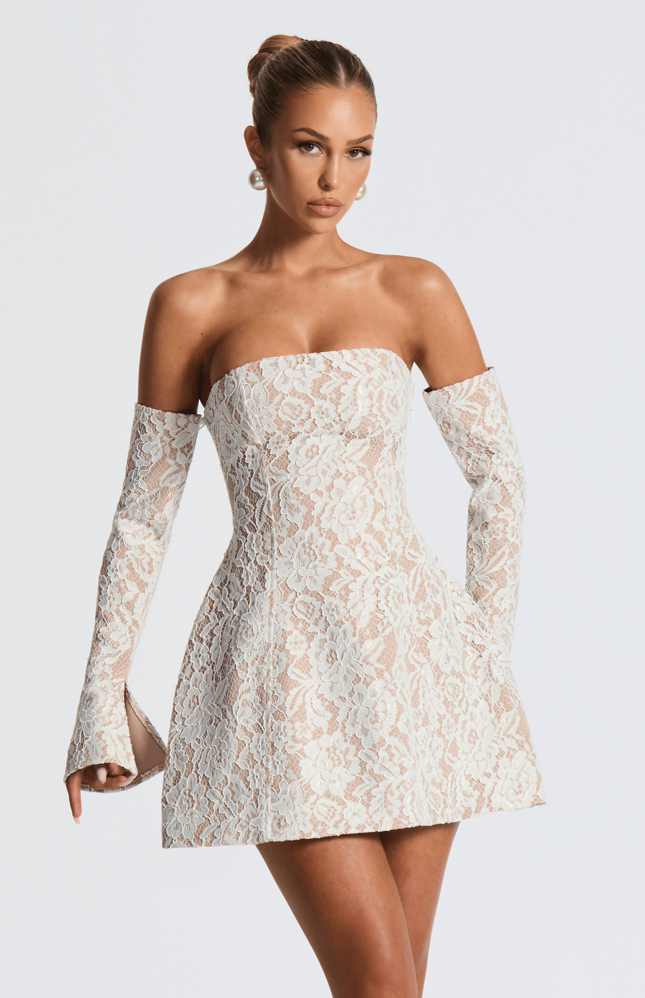 Vestido Curto Salone - Marfim
