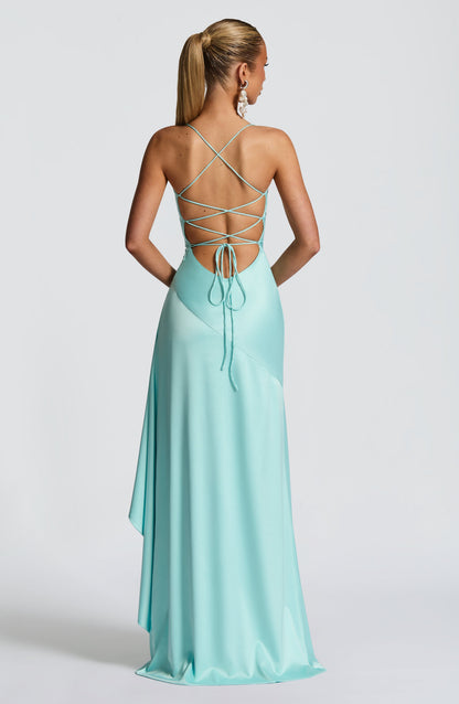 Vestido Longo Samira - Verde-água