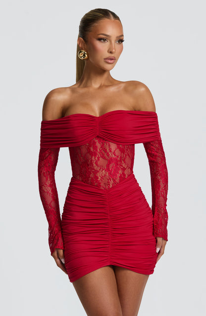 Vestido Curto Sauline - Vermelho