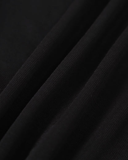 Vestido longo slip justo com decote coração — Preto