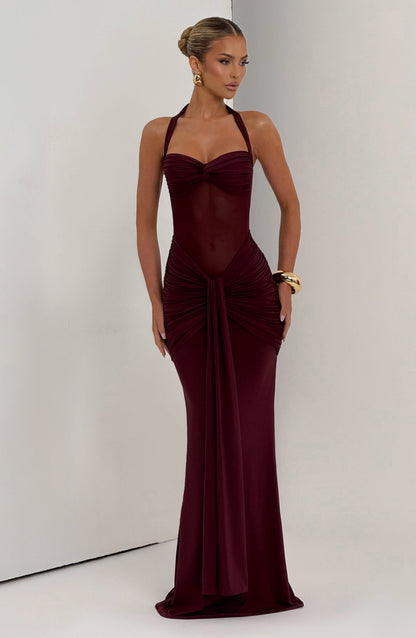 Vestido Longo Vixen - Vermelho Cereja Laqueado