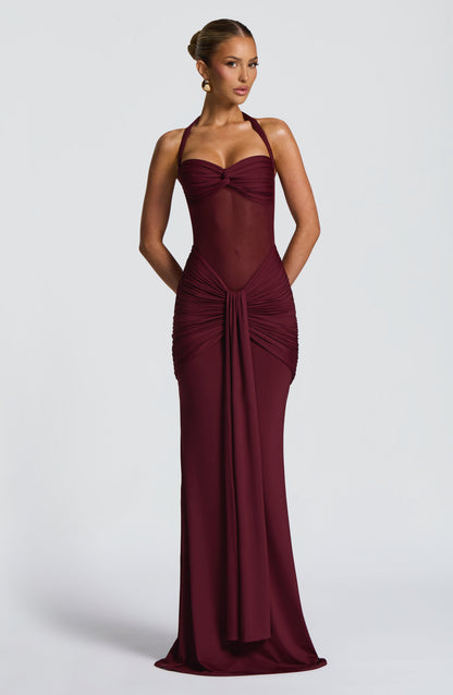 Vestido Longo Vixen - Vermelho Cereja Laqueado