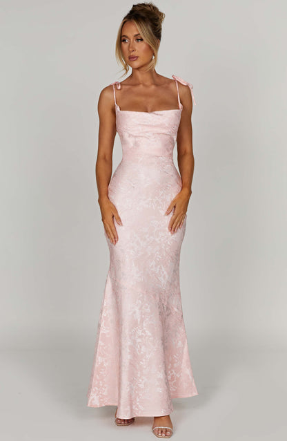 Vestido Longo Whitney - Rosa Blush