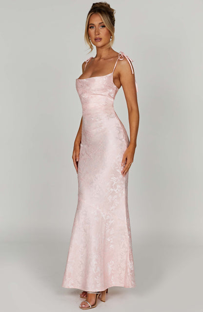 Vestido Longo Whitney - Rosa Blush