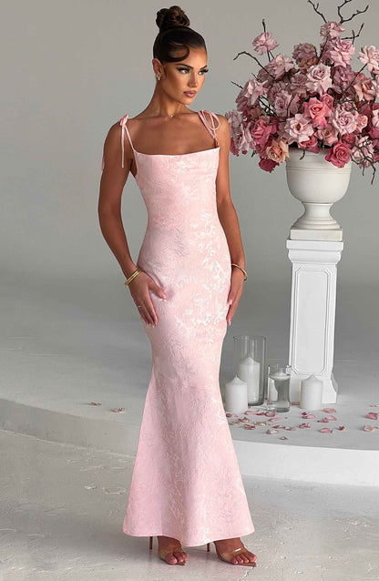Vestido Longo Whitney - Rosa Blush