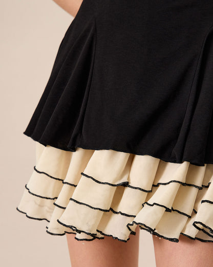 Vestido Curto Tubinho em Tricô Feminino — Preto