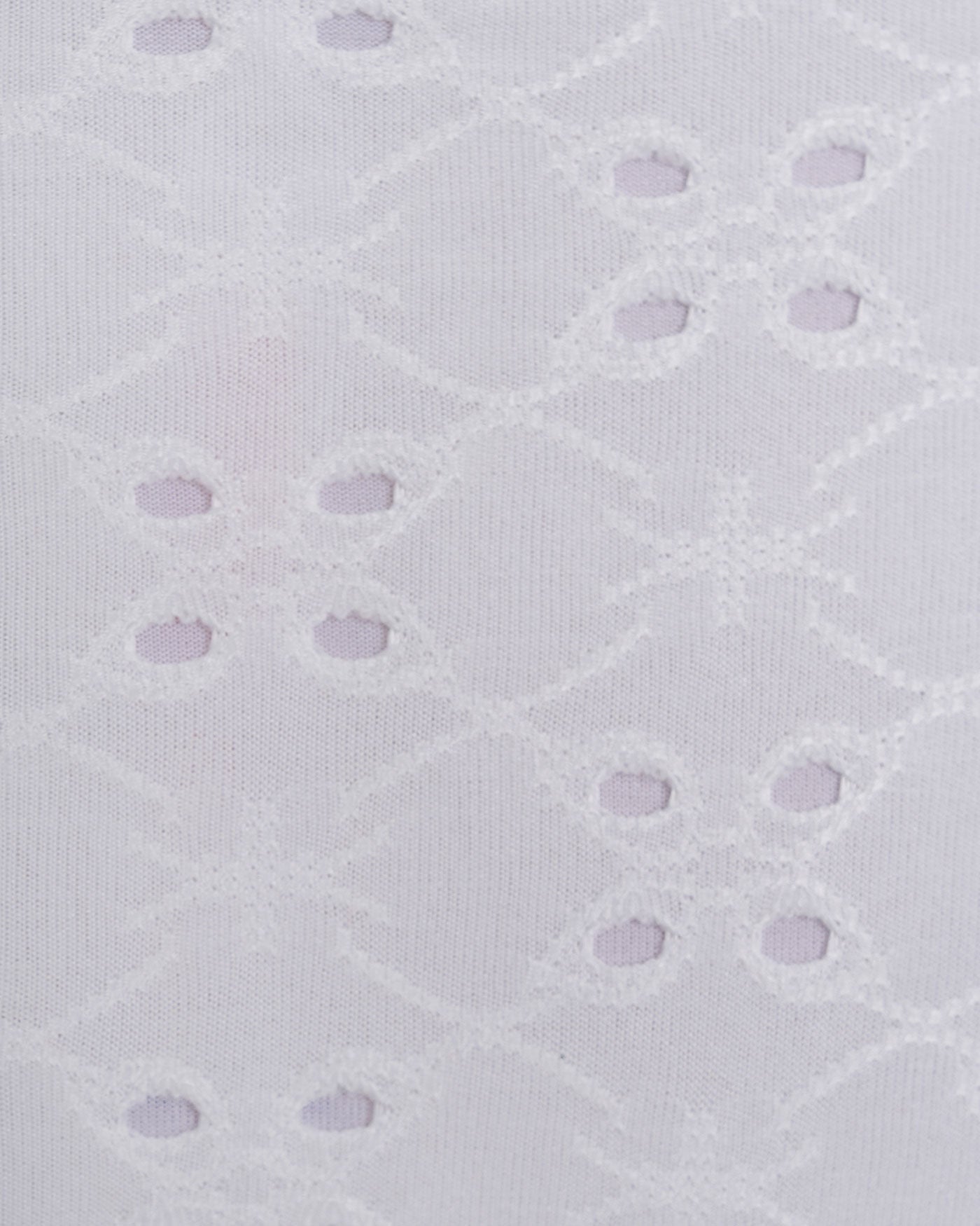 Conjunto de biquíni em jacquard branco com aro e cordão ajustável