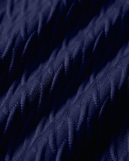 Conjunto de biquíni cortininha texturizado Azul Royal