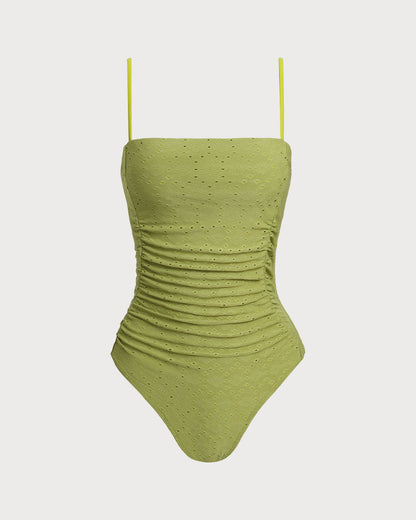 Maiô Bralette em Jacquard Verde