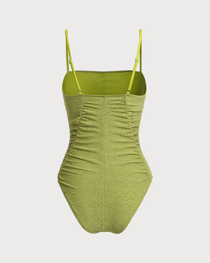 Maiô Bralette em Jacquard Verde