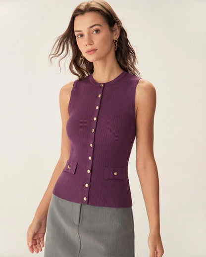 Regata roxa em viscose
