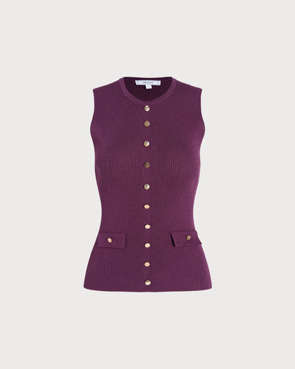 Regata roxa em viscose