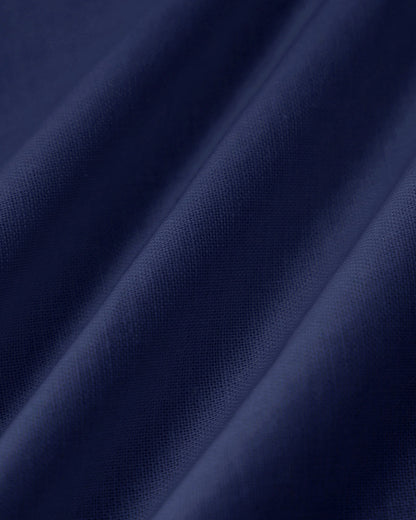 Blusa Azul Marinho com Decote Quadrado e Botões
