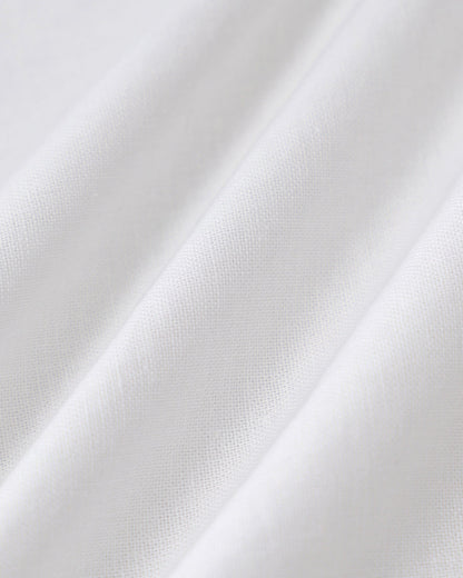 Blusa de renda com decote quadrado e botões — Branco
