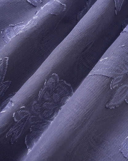 Vestido longo tipo slip em jacquard — Azul