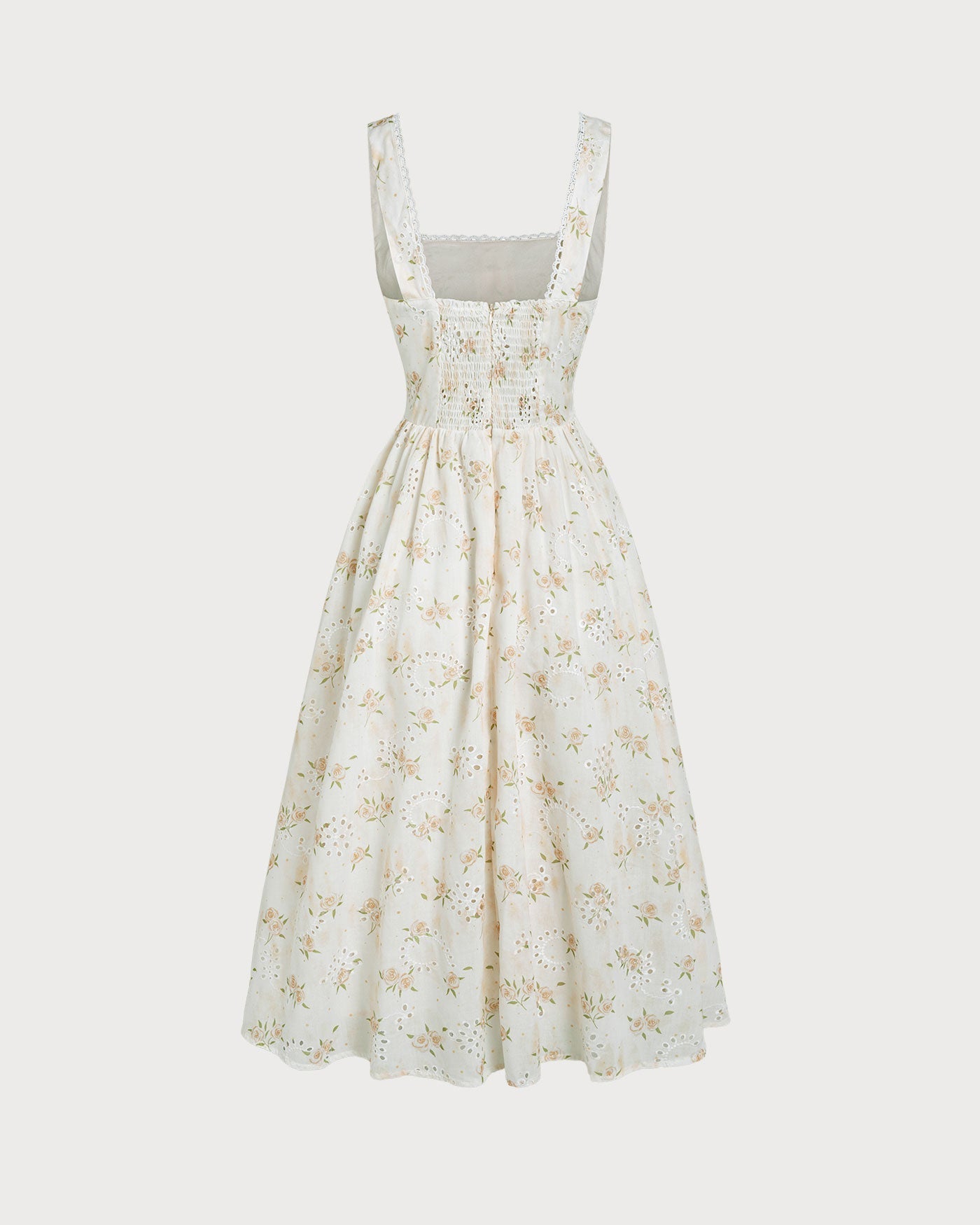 Vestido Midi Floral Amarelo com Franzidos