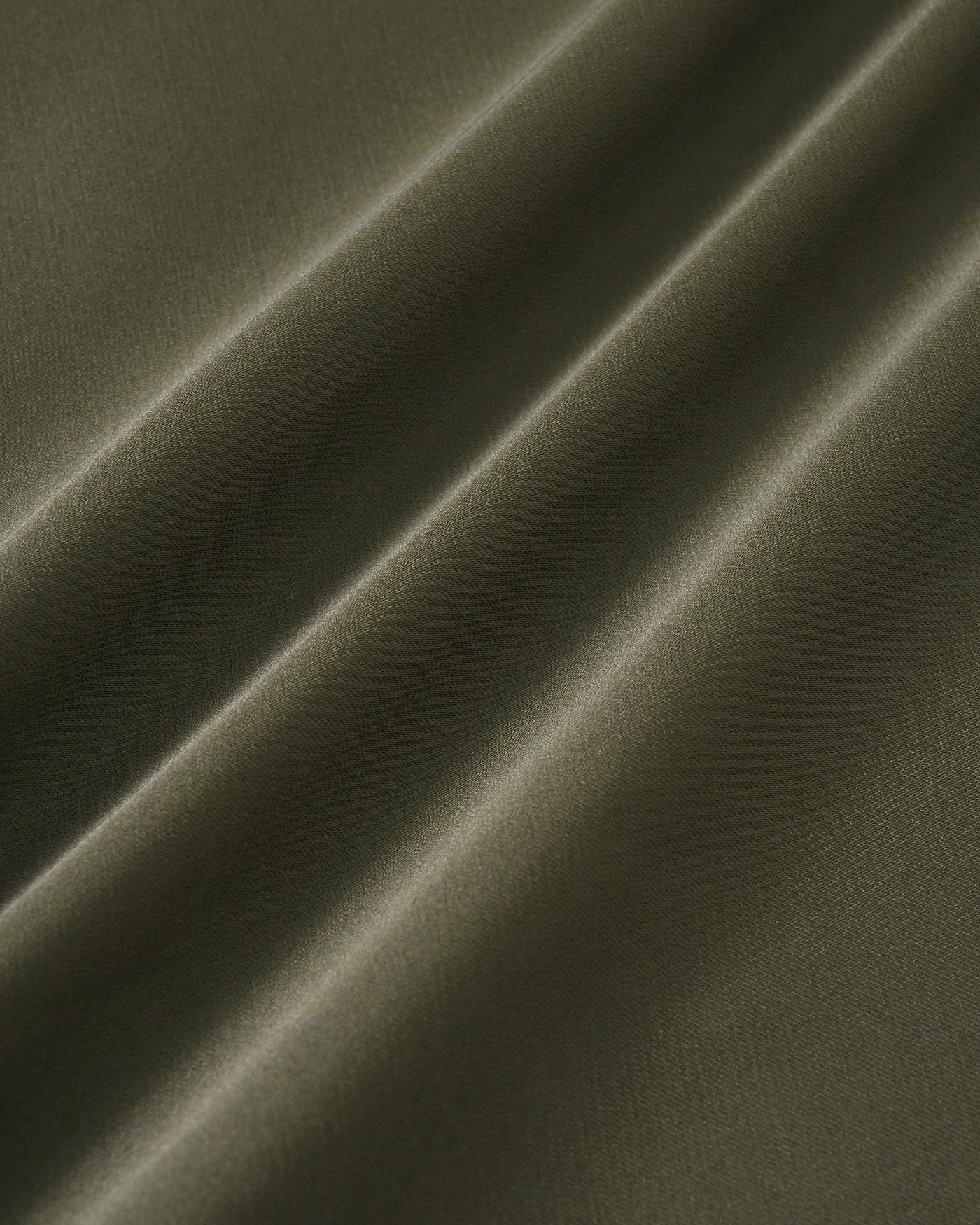 Vestido Midi de Cetim com Renda — Verde